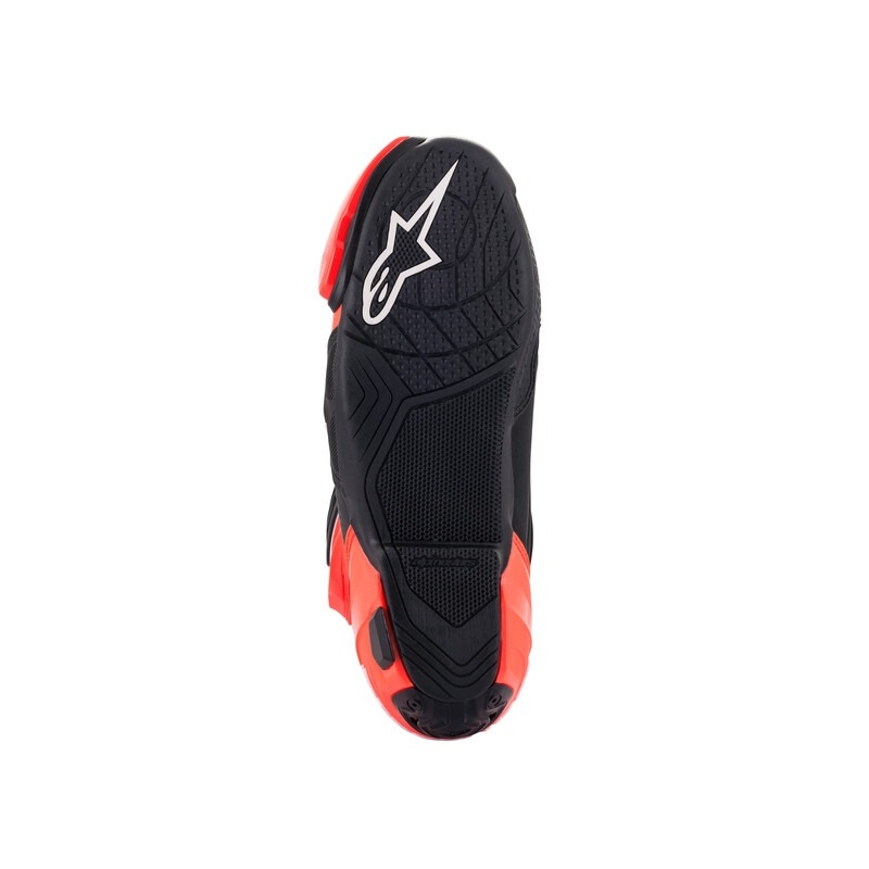 Alpinestars Supertech R Vented Motorradstiefel Schwarz-Weiß-Fluorot