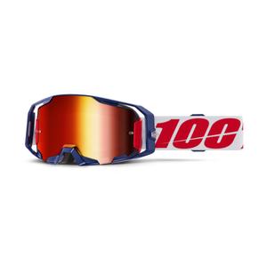 Motocross-Brille 100 % ARmatic Mach Z mit rotem Plexiglas
