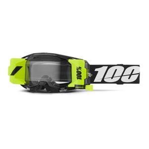 Motocross-Brille 100 % ARmatic Forecast schwarz mit klarem Plexiglas