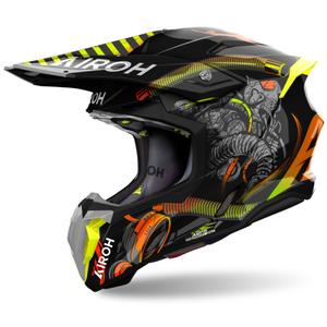 Airoh Twist 3 Toxic Motocrosshelm schwarz-orange