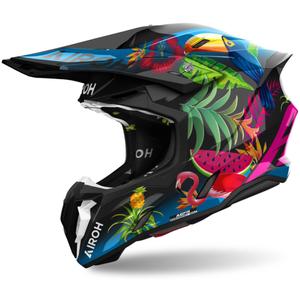 Motocross-Helm Airoh Twist 3 Amazonia 2024 glänzend