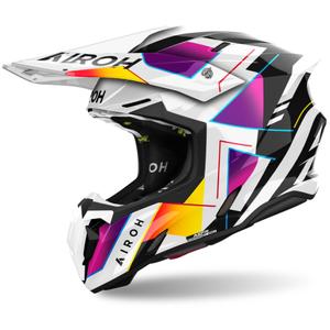 Motocross-Helm Airoh Twist 3 Rainbow 2024 glänzend