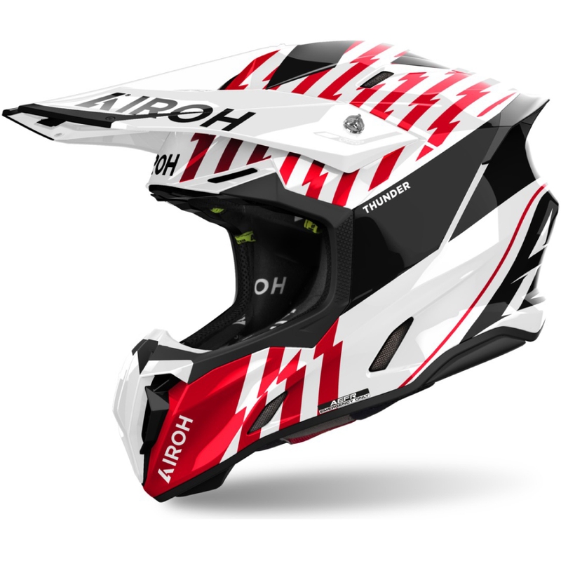 Motocross-Helm Airoh Twist 3 Thunder glänzend rot