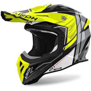 Airoh Aviator Ace 2 Engine 2024 Motocross-Helm, glänzendes Gelb