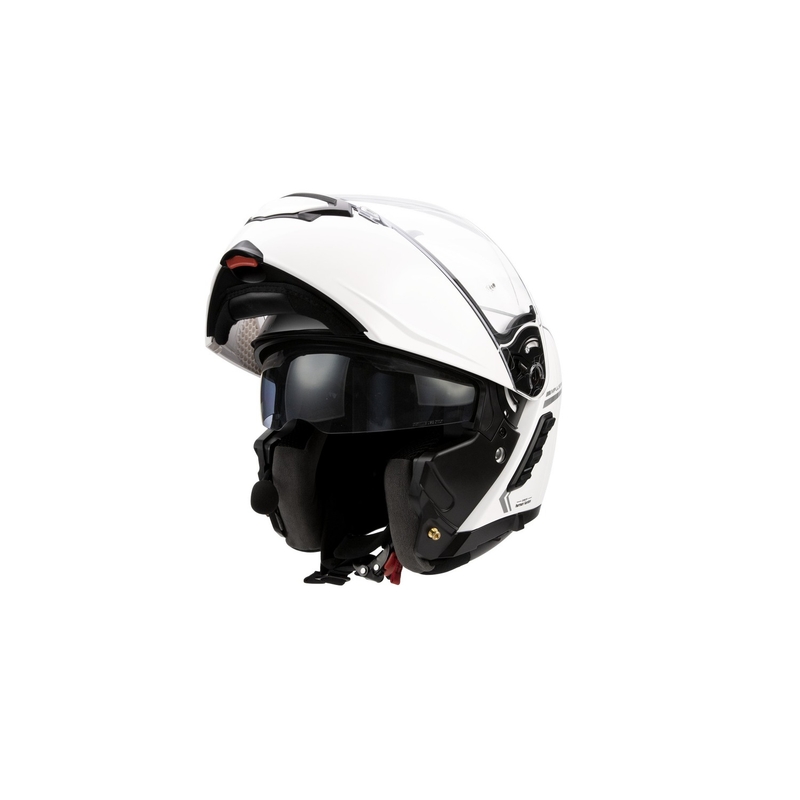 Klappbarer Motorradhelm SENA mit Mesh-Headset Impulse weiß glänzend