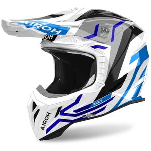 Motocross-Helm Airoh Aviator Ace 2 Ground 2024 glänzend blau