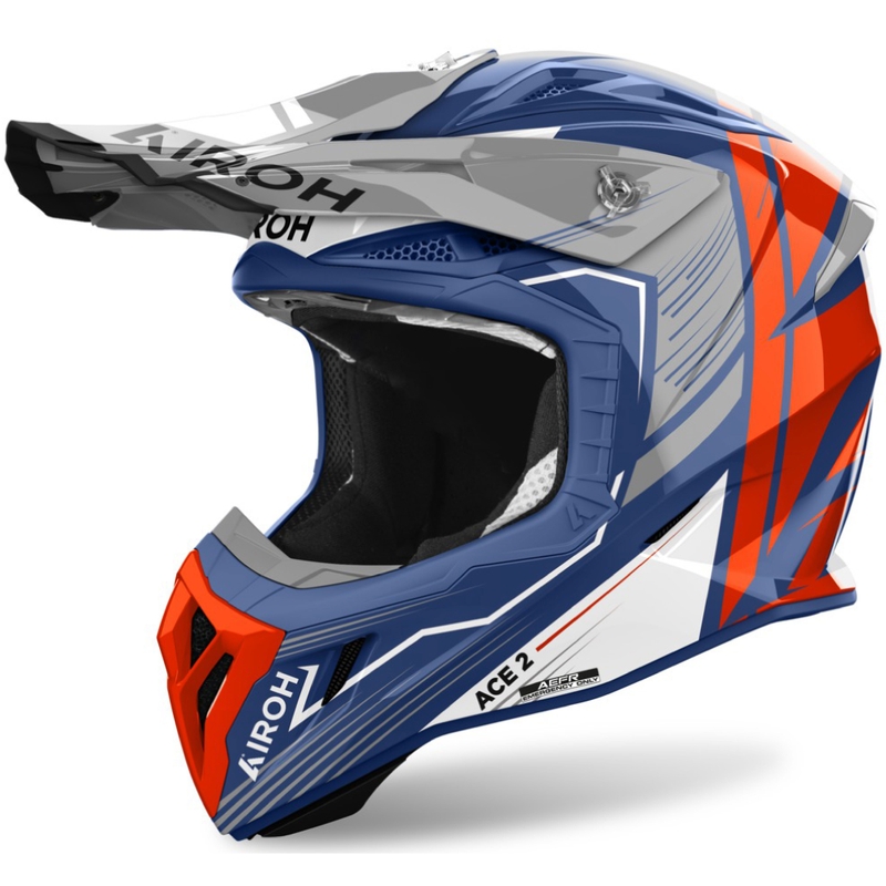 Airoh Aviator Ace 2 Engine Motocrosshelm glänzend blau