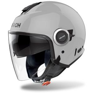 Offener Motorradhelm Airoh HELYOS Farbe glänzend grau