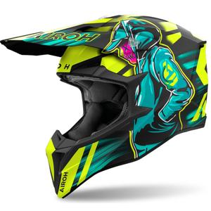 Airoh Wraaap Cyber 2024 Motocross-Helm Mattgelb
