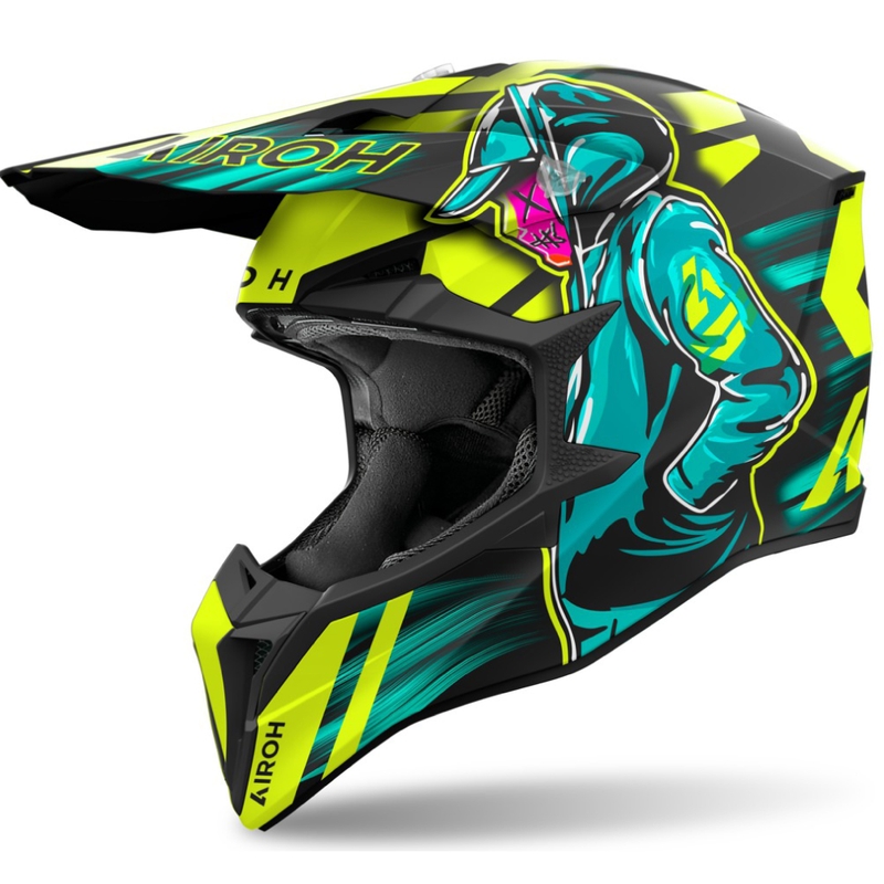 Airoh Wraaap Cyber Motocrosshelm mattgelb