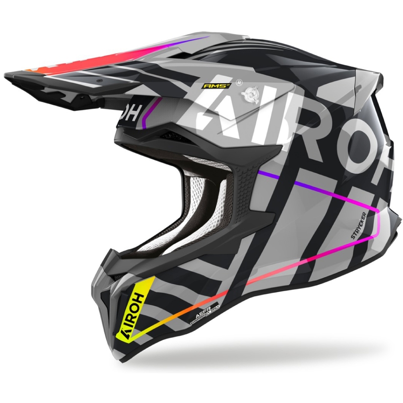 Airoh Strycker Brave 2024 Motocross-Helm, glänzendes Grau Ausverkauf