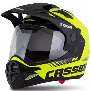 Enduro-Helm Cassida Tour 2.0 Dual fluo gelb-schwarz-schwarz mit schwarz-mattem Visier