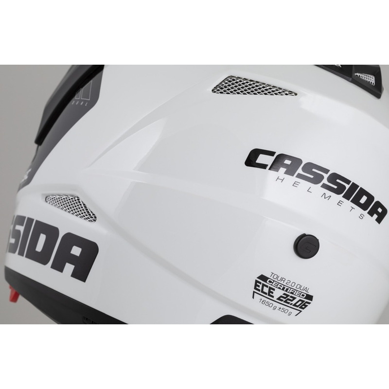 Enduro-Helm Cassida Tour 2.0 X-tra grau-fluo gelb-schwarz mit schwarz-mattem Visier