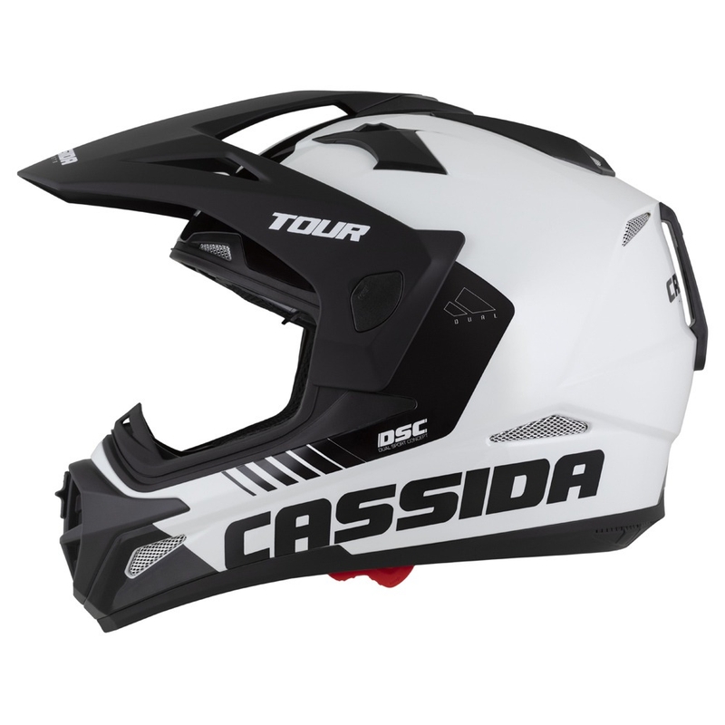 Enduro-Helm Cassida Tour 2.0 X-tra grau-fluo gelb-schwarz mit schwarz-mattem Visier