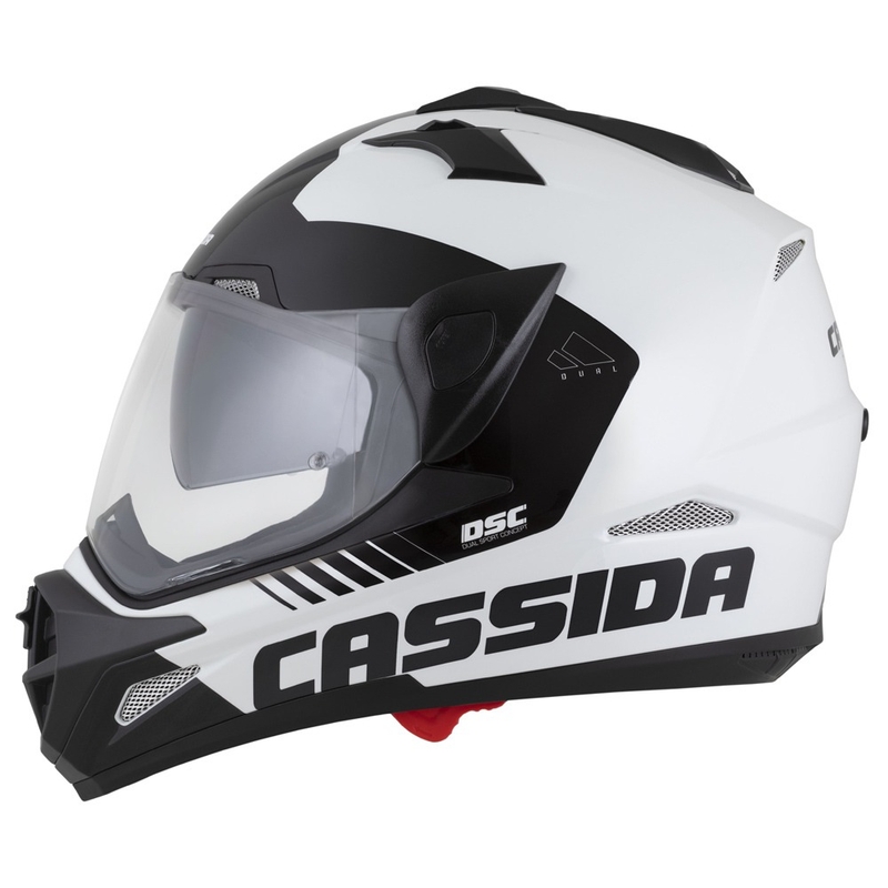 Enduro-Helm Cassida Tour 2.0 X-tra grau-fluo gelb-schwarz mit schwarz-mattem Visier