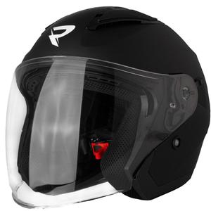 Street Racer Sonic Motorradhelm mit offenem Gesicht, mattschwarz