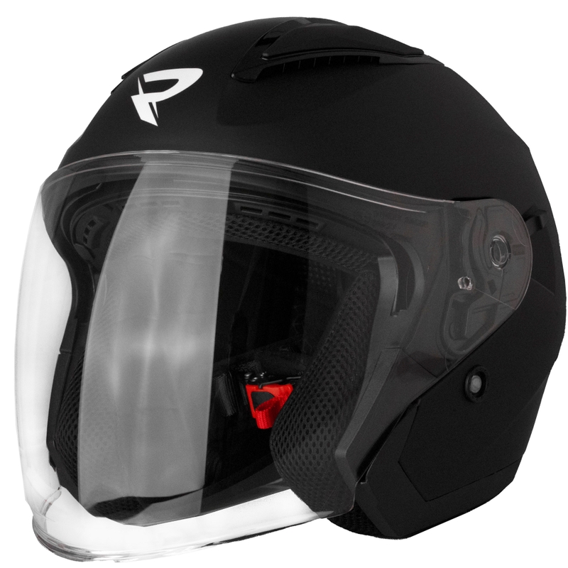 Offener Motorradhelm Street Racer Sonic, mattschwarz