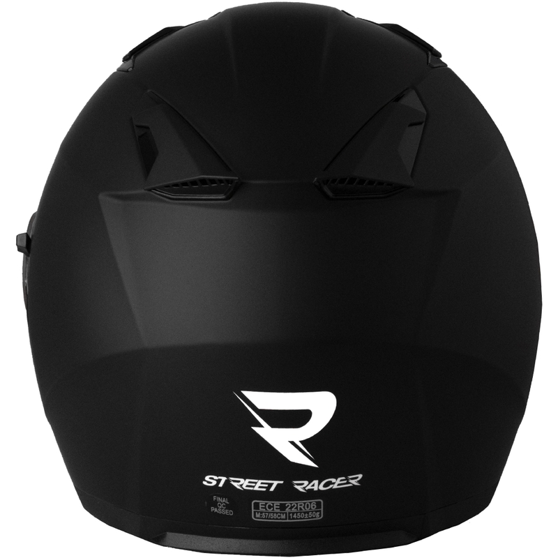 Offener Motorradhelm Street Racer Sonic, mattschwarz