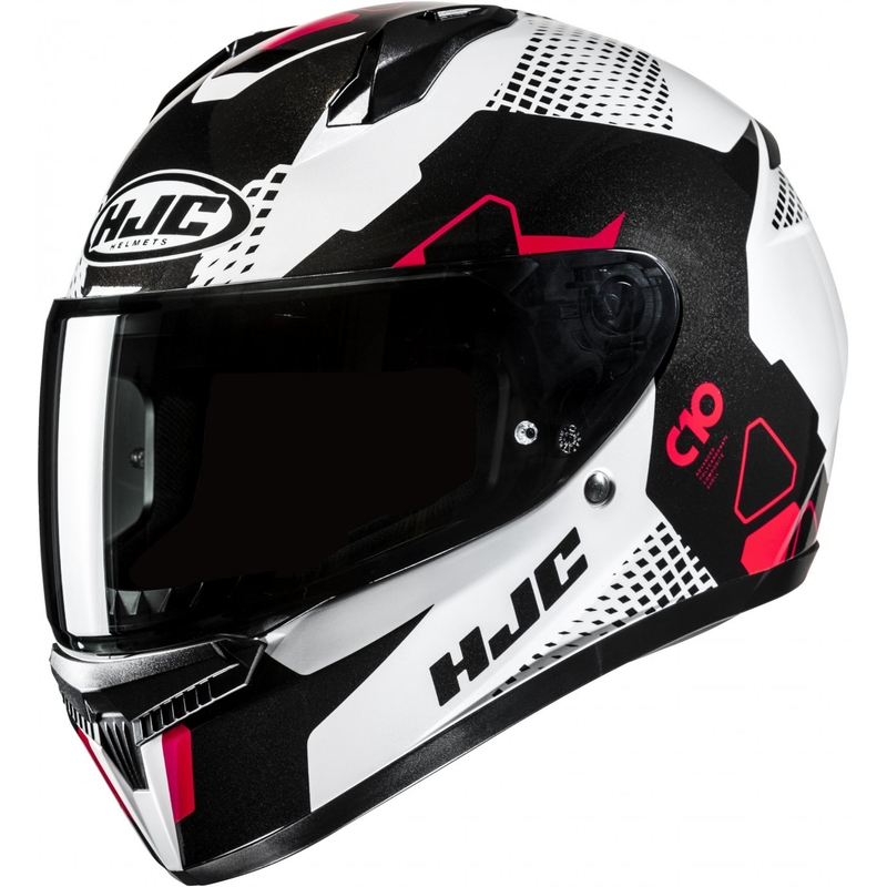 HJC C10 Aspa MC1 weiß-schwarz-roter Integral-Motorradhelm