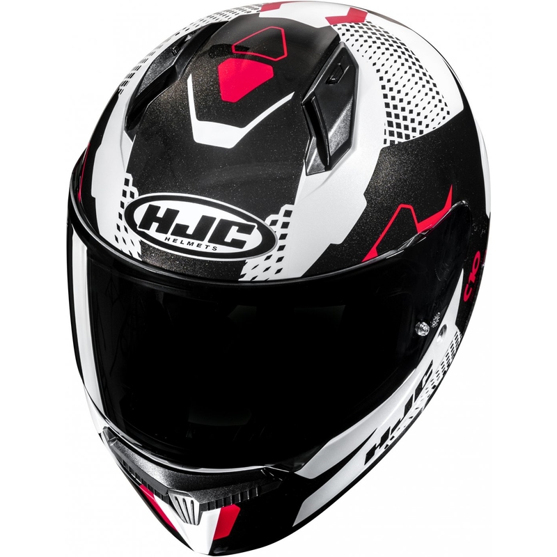 HJC C10 Aspa MC1 weiß-schwarz-roter Integral-Motorradhelm