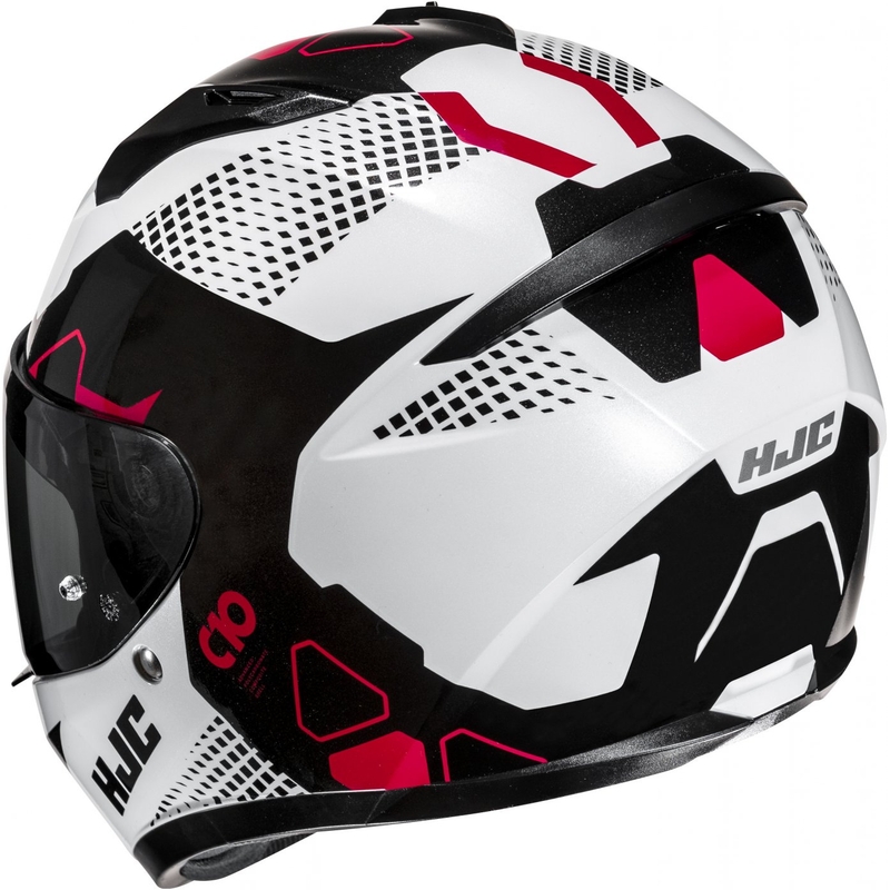 HJC C10 Aspa MC1 weiß-schwarz-roter Integral-Motorradhelm