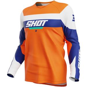 Orangefarbenes Motocross-Trikot der Shot Draw League für Kinder