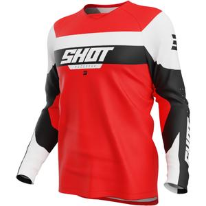 Rotes Shot Draw League Motocross-Trikot für Kinder