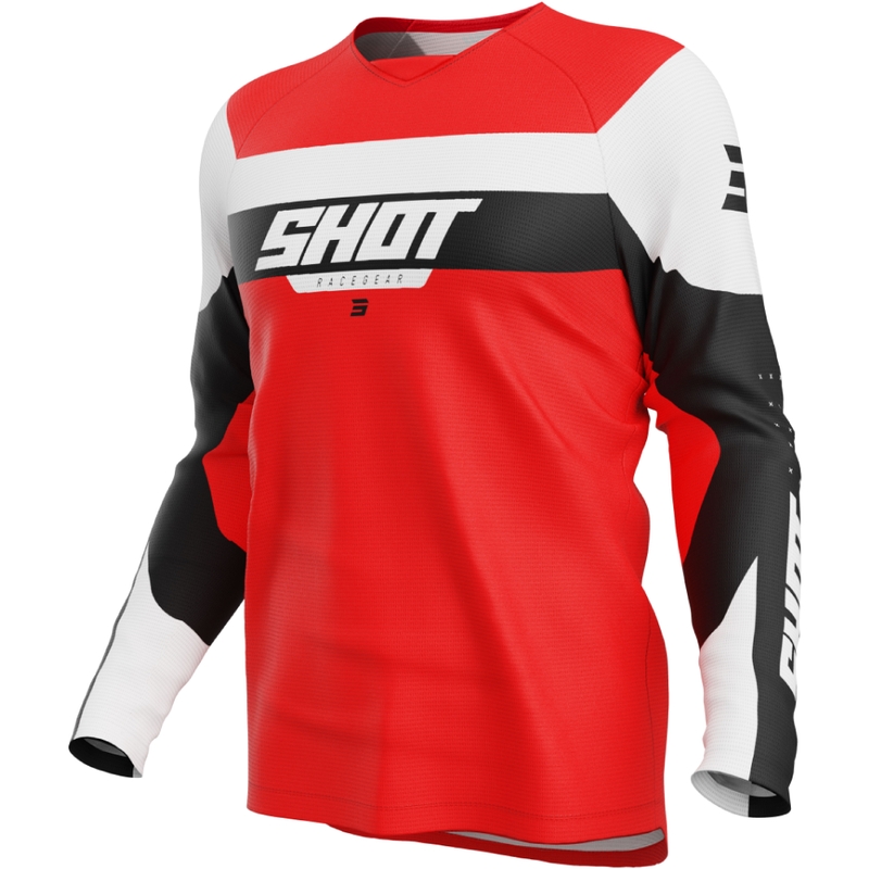 Rotes Shot Draw League Motocross-Trikot für Kinder