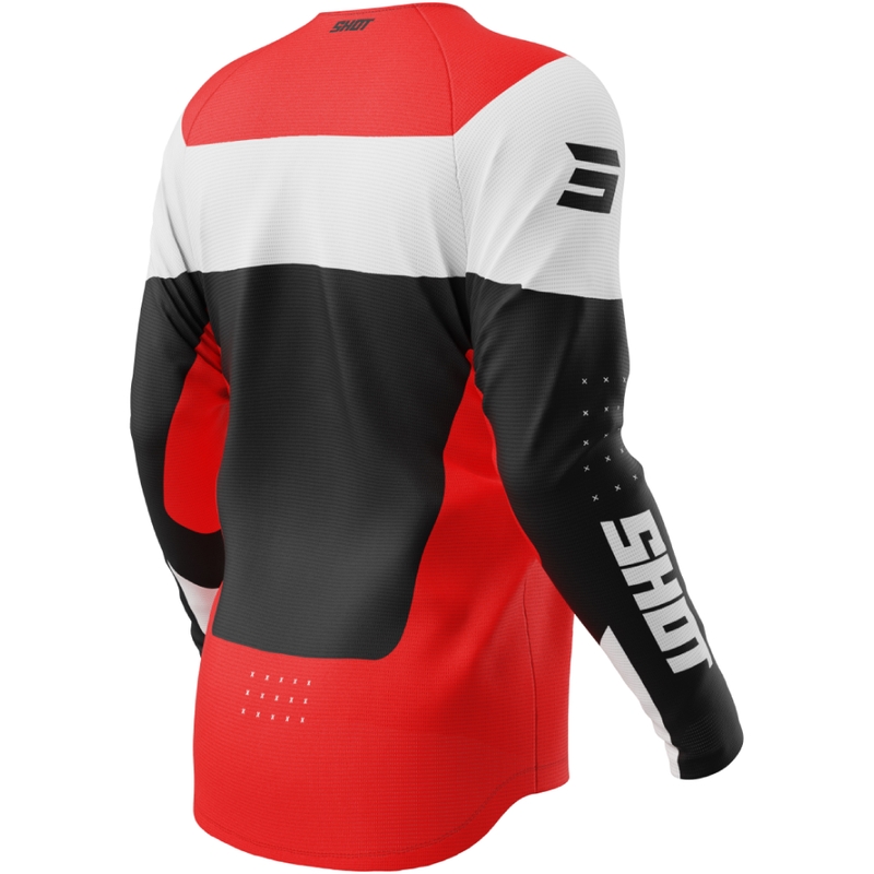 Rotes Shot Draw League Motocross-Trikot für Kinder