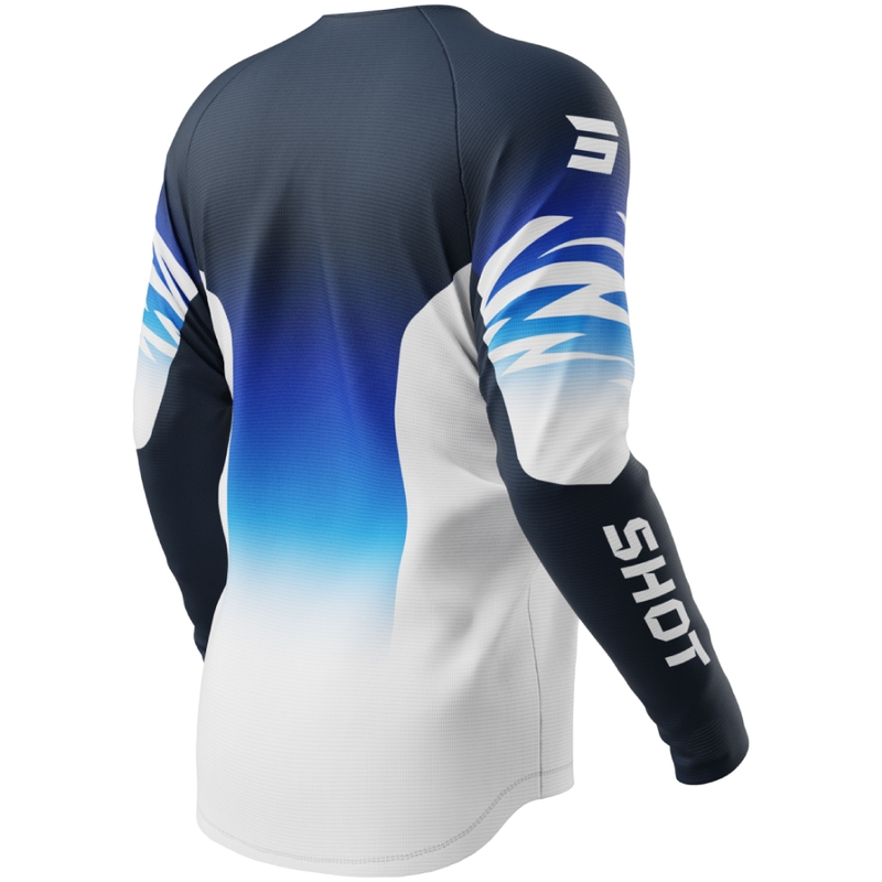 Kinder-Motocross-Trikot Shot Draw X-Trem blau