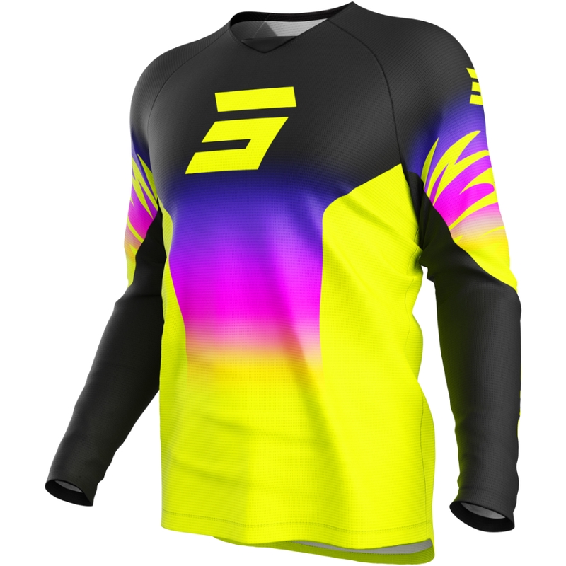 Kinder-Motocross-Trikot Shot Draw X-Trem fluogelb