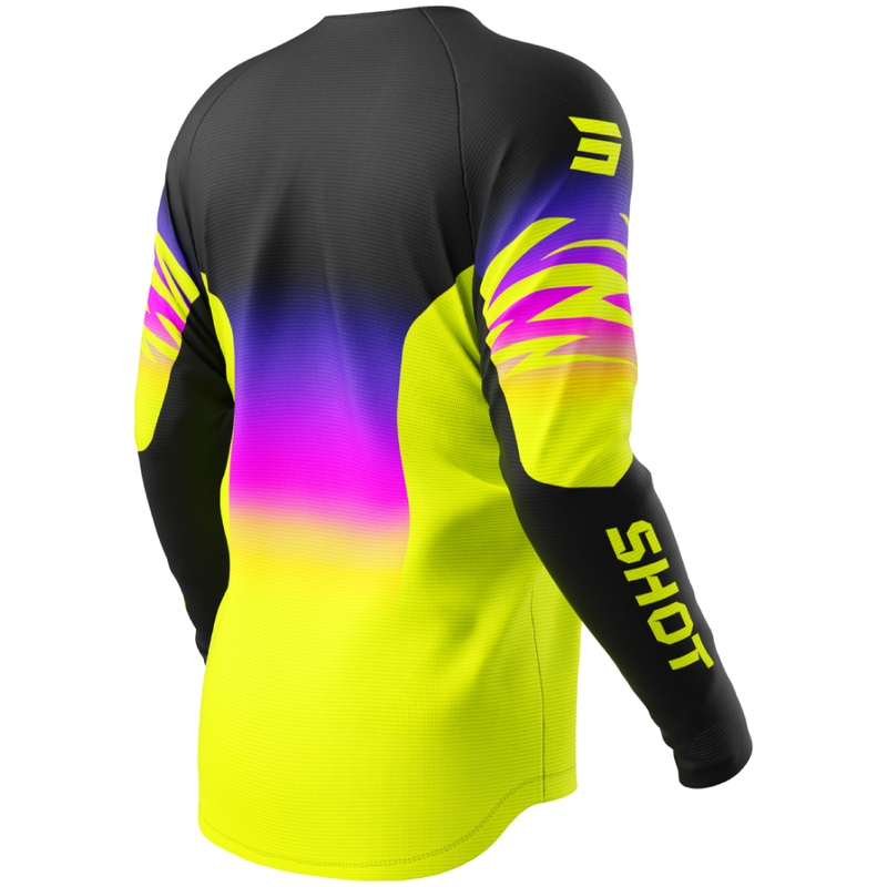 Kinder-Motocross-Trikot Shot Draw X-Trem fluogelb