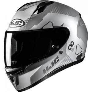 Integrierter Motorradhelm HJC C10 Aspa MC5SF grau-silber-schwarz