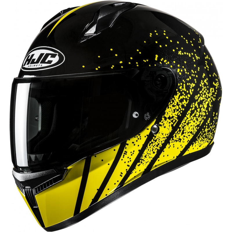 Integrierter Motorradhelm HJC C10 Haven MC3 schwarz-gelb