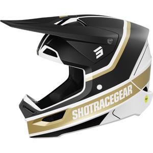 Motocross-Helm Shot Race Mythic mattschwarz-gold