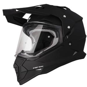 Enduro-Motorradhelm Street Racer Ignite mattschwarz