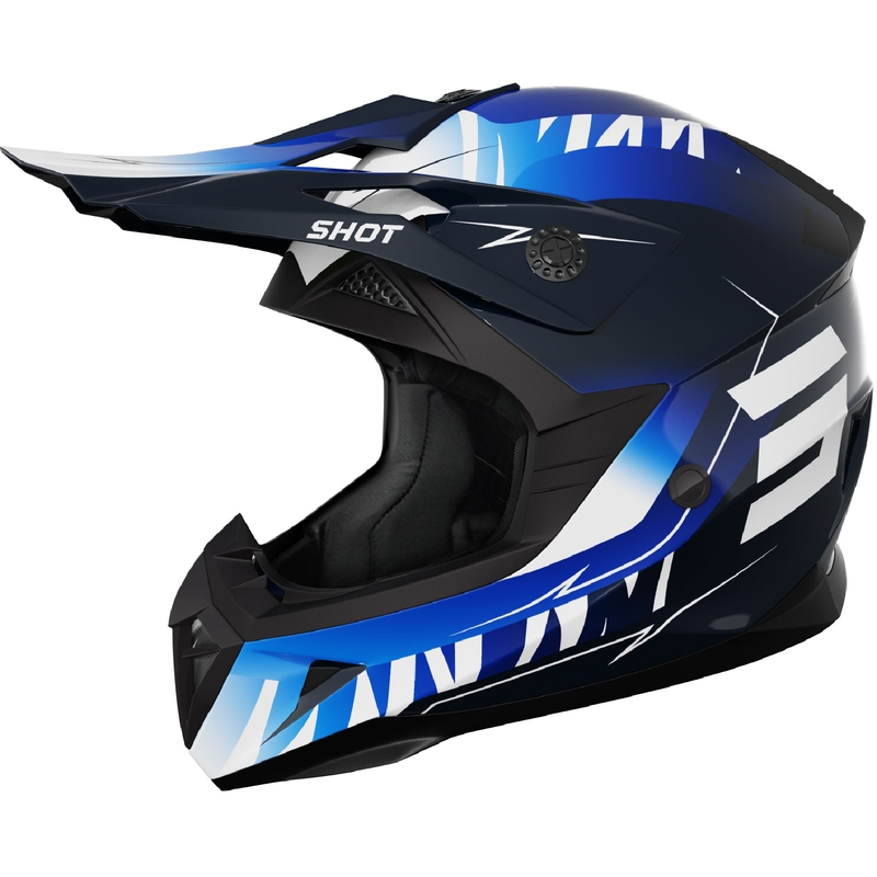 Kinder-Motocross-Helm Shot Pulse X-Trem blau