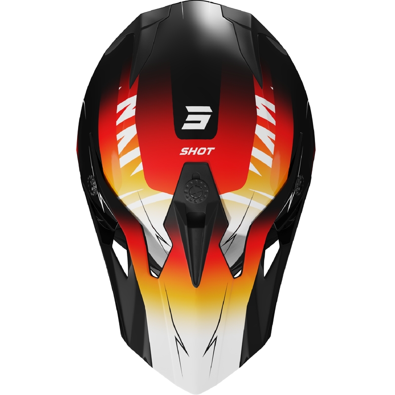 Kinder-Motocross-Helm Shot Pulse X-Trem orange-rot