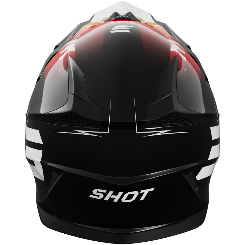 Kinder-Motocross-Helm Shot Pulse X-Trem orange-rot