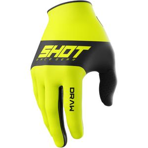 Kinder-Motocross-Handschuhe Shot Draw Sky fluo gelb