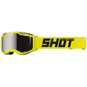 Motocross-Brille Shot Assault 2.0 Solides Fluo-Gelb mit Iridiumglas
