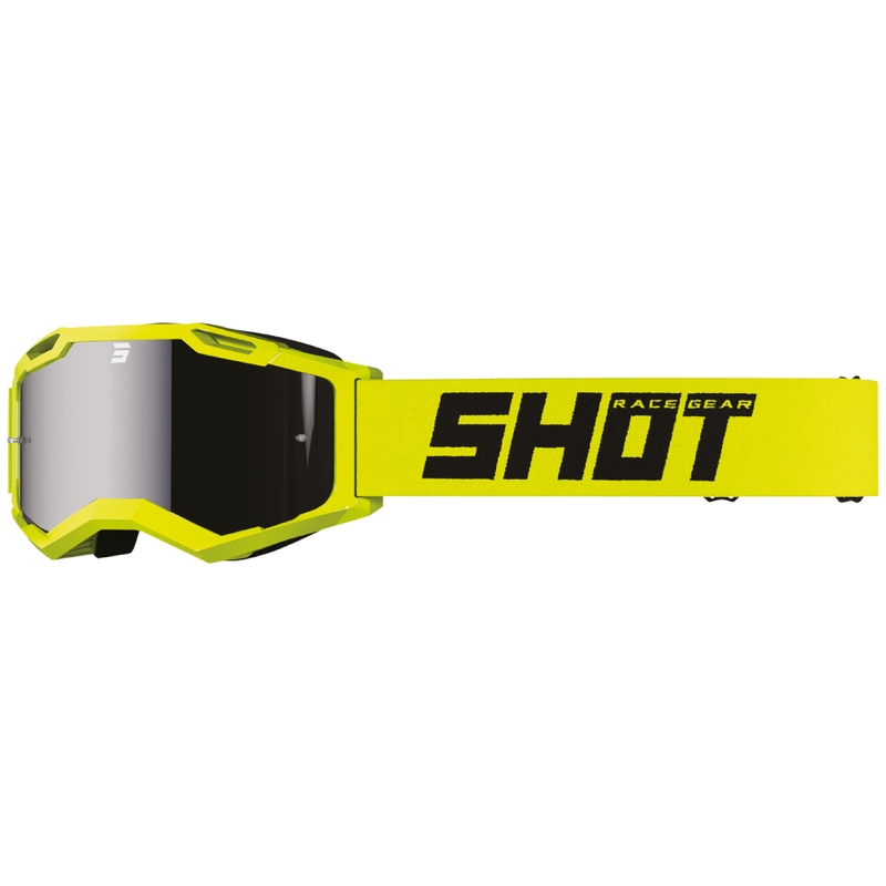 Motocross-Brille Shot Assault 2.0 Solides Fluo-Gelb mit Iridiumglas