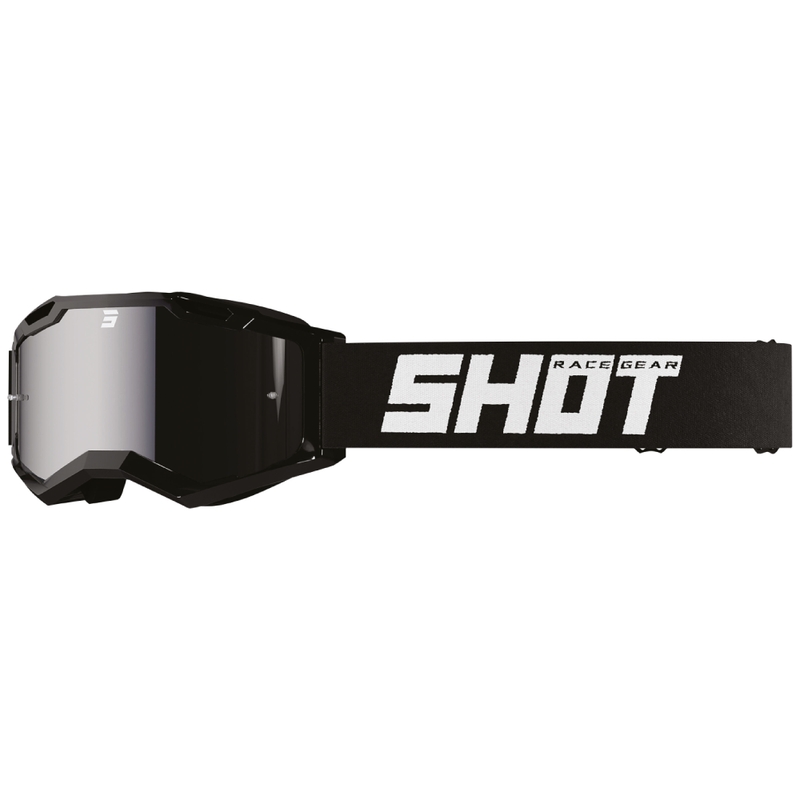 Motocross-Brille Shot Assault 2.0 Solid Black mit Iridiumglas