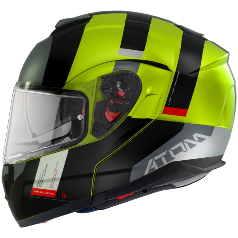 Klapphelm MT Atom SV Gorex C3 Motorrad Schwarz-Grau-Fluo Gelb Sale Ausverkauf