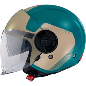 Offener Motorradhelm MT Viale SV S Beta E7 beige-türkis