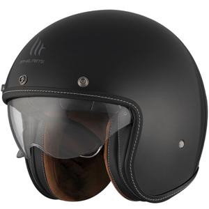 Offener Motorradhelm MT Le Mans 2 SV S SOLID A1 glänzend schwarz