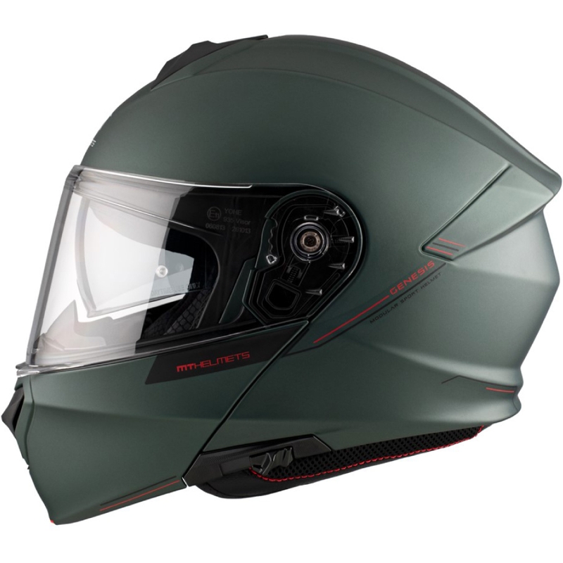 Klappbarer Motorradhelm MT Genesis SV Solid A6 grün matt