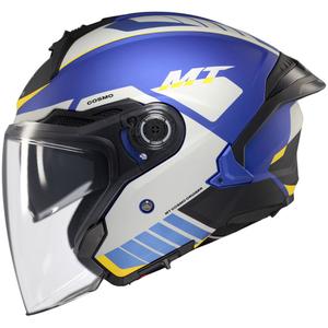 Offener Helm MT Cosmo SV Cruiser mattblau-schwarz-grau