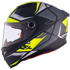 MT REVENGE 2 S HATAX C3 schwarz-grau-gelber Integral-Motorradhelm