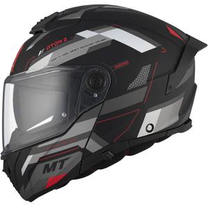MT ATOM 2 SV BAST D5 Motorradhelm matt schwarz-grau-weiß